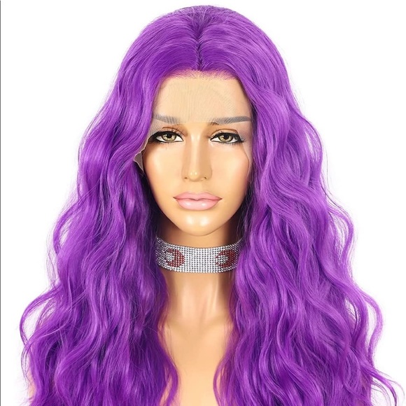 - 💕 24” PURPLE WAVY LACE FRONT WIG 💕 *NEW* - Picture 3 of 6